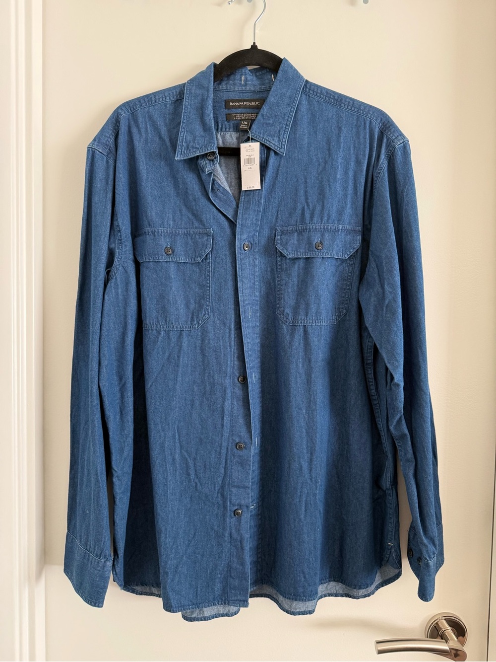 Banana Republic Blue Denim Button-Down Shirt